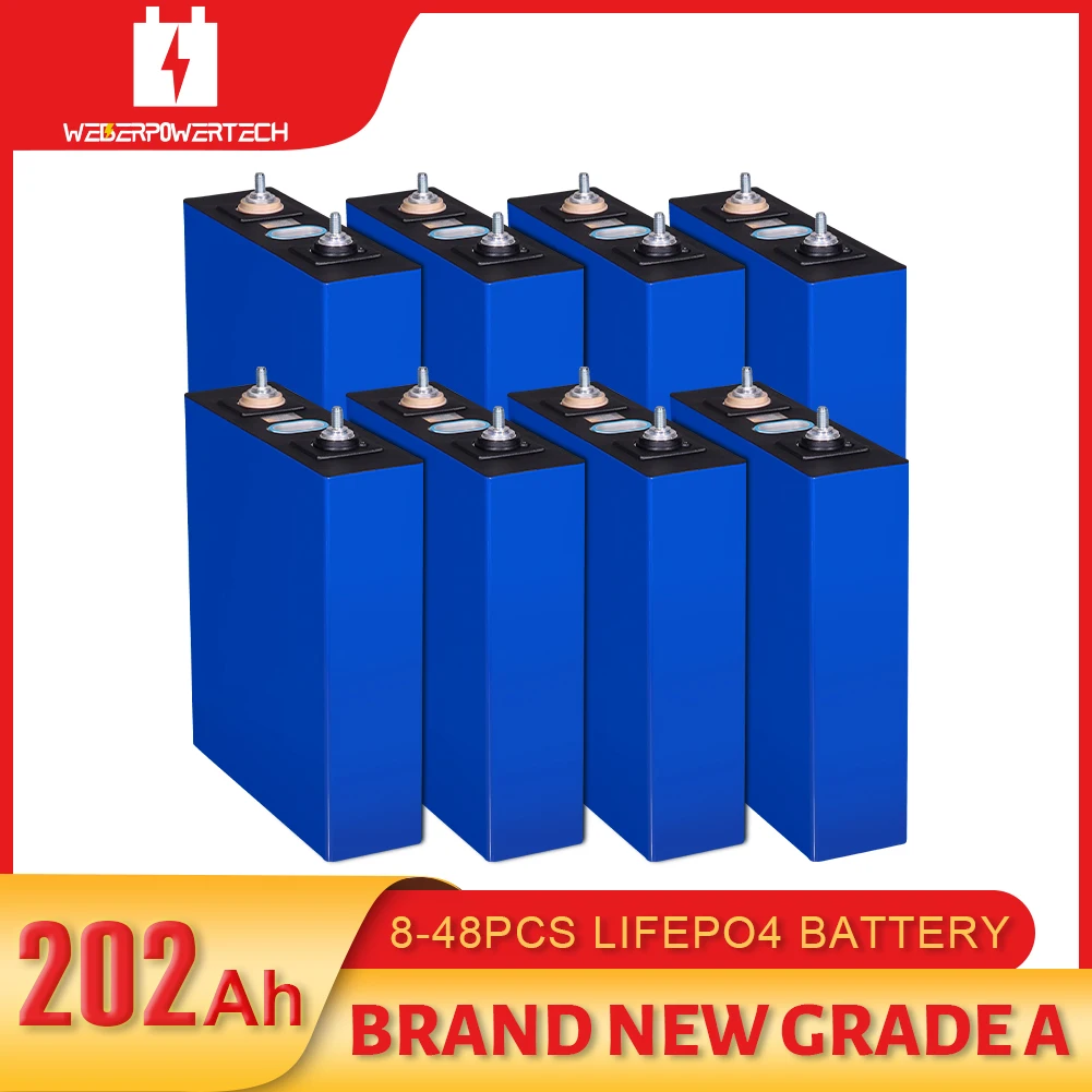 8/16/32/48PCS 200Ah Batterie Lifepo4 3.2V Rechargeable Lithium Iron Phosphate Battery Pack Deep Cycles For Solar Energy System 
8/16/32/48PCS 200Ah Batterie Lifepo4 3.2V Rechargeable Lithium Iron Phosphate Battery Pack Deep Cycles For Solar Energy System