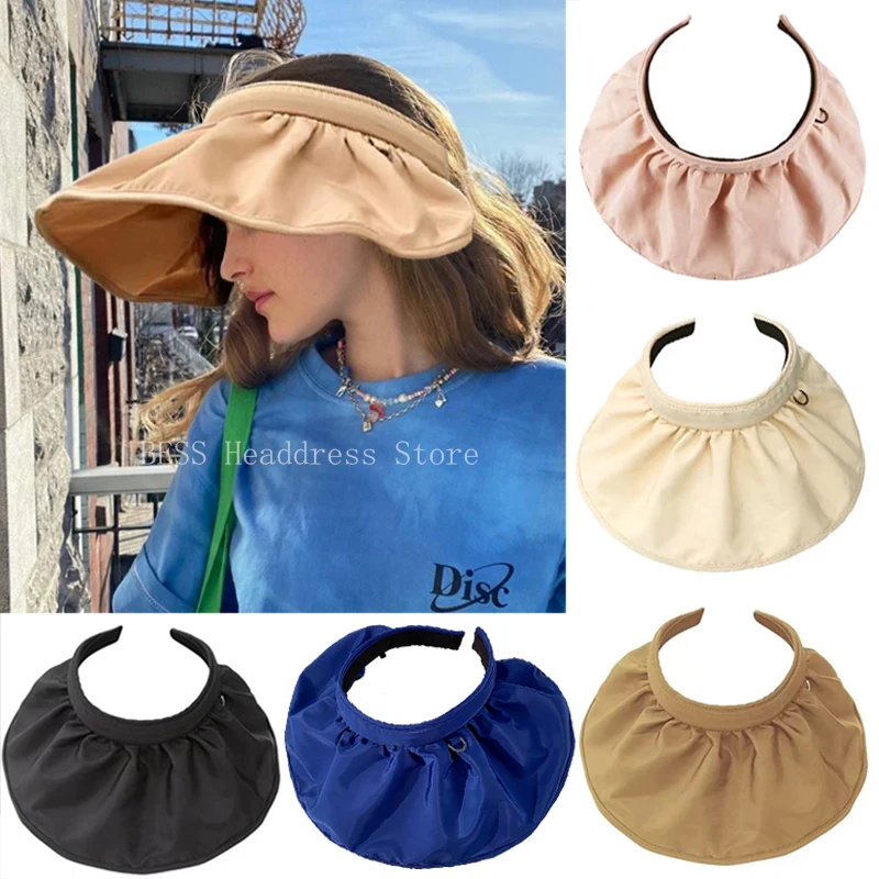 Portable Foldable Sun Hat Adjustable Wide Large Brim Beach Hats for Women New Summer Empty Sun Top Visors Cap Hair Accessories
Portable Foldable Sun Hat Adjustable Wide Large Brim Beach Hats for Women New Summer Empty Sun Top Visors Cap Hair Accessories