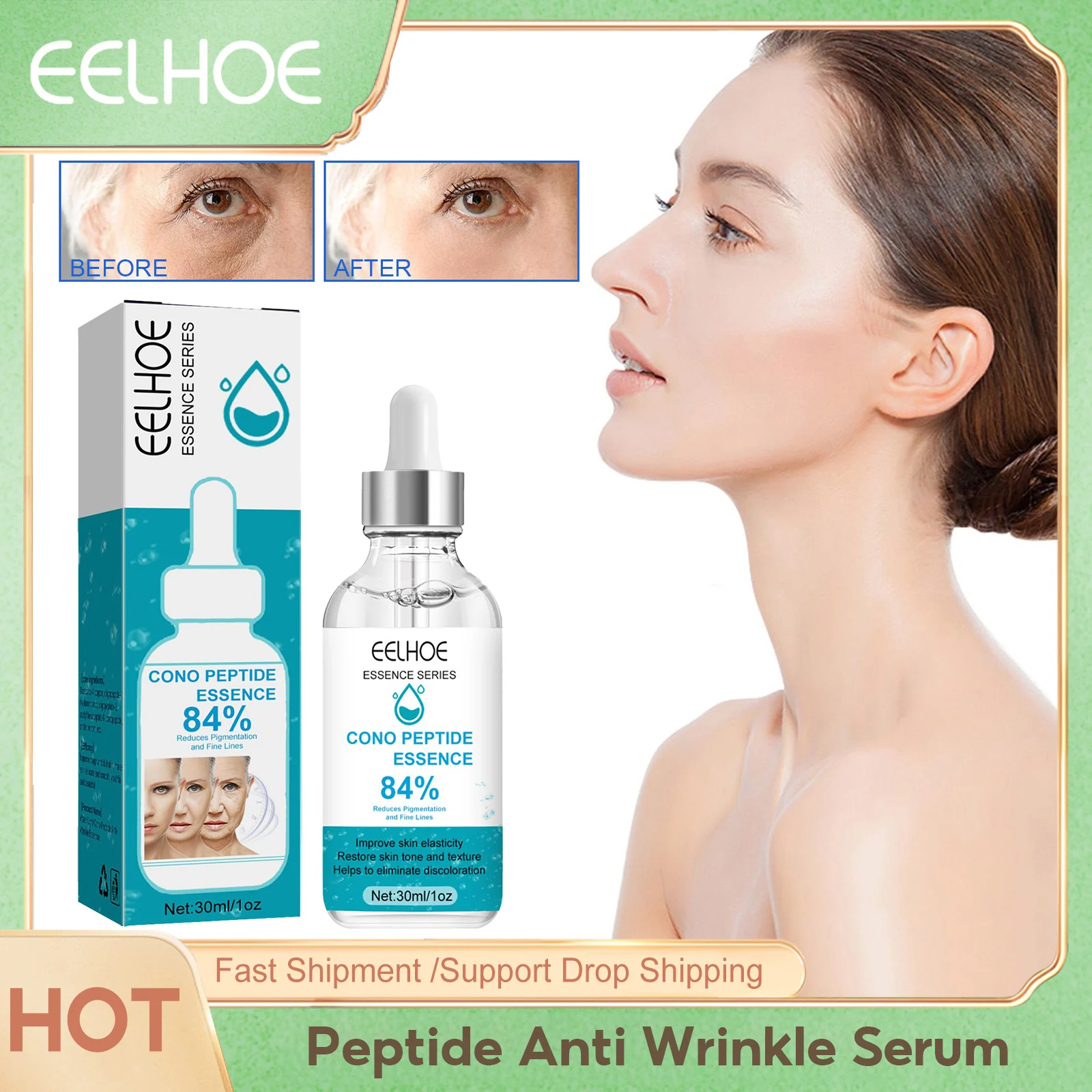 EELHOE Anti Wrinkle Serum Deep Moisturizing Firming Dark Spot Corrector For Face Smooth Pore Hyaluronic Acid Essence Skin Care
EELHOE Anti Wrinkle Serum Deep Moisturizing Firming Dark Spot Corrector For Face Smooth Pore Hyaluronic Acid Essence Skin Care