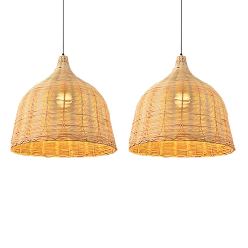2X Rattan Lamp Pendant Light Vintage Hanging Lamp Shades E27 Living Room Dining Room Decor Cafe Restaurant Hanglamp(XXS)
2X Rattan Lamp Pendant Light Vintage Hanging Lamp Shades E27 Living Room Dining Room Decor Cafe Restaurant Hanglamp(XXS)