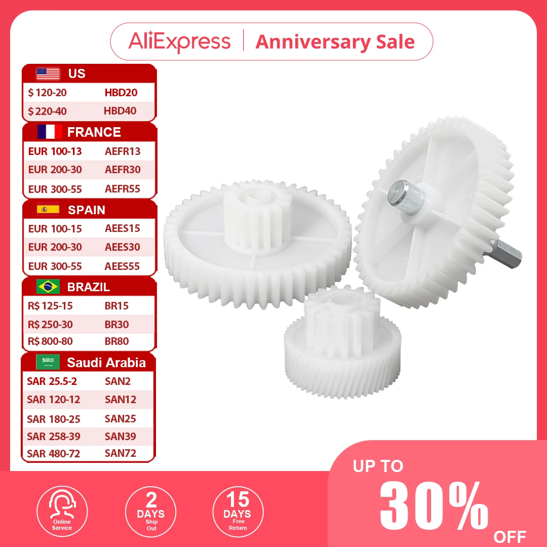 1 Set Mincer Plastic Gears Meat Grinder Pinion for RMG 1215 1217 1219 1250 Kitchen Appliance Spare Parts
1 Set Mincer Plastic Gears Meat Grinder Pinion for RMG 1215 1217 1219 1250 Kitchen Appliance Spare Parts