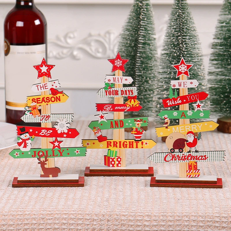 

Деревянное Рождественское украшение, Рождественское украшение для домашнего стола, рождественские подарки 2024, рождественские деревянные украшения