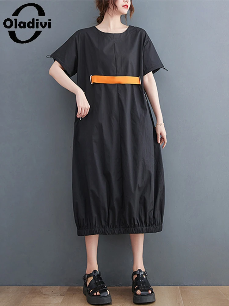 Oladivi Fashion Women Big Size Casual Dress Summer 2022 New Oversized Clothes Midi Dresses Female Vestidios Robe Femme 9019 5XL
Oladivi Fashion Women Big Size Casual Dress Summer 2022 New Oversized Clothes Midi Dresses Female Vestidios Robe Femme 9019 5XL