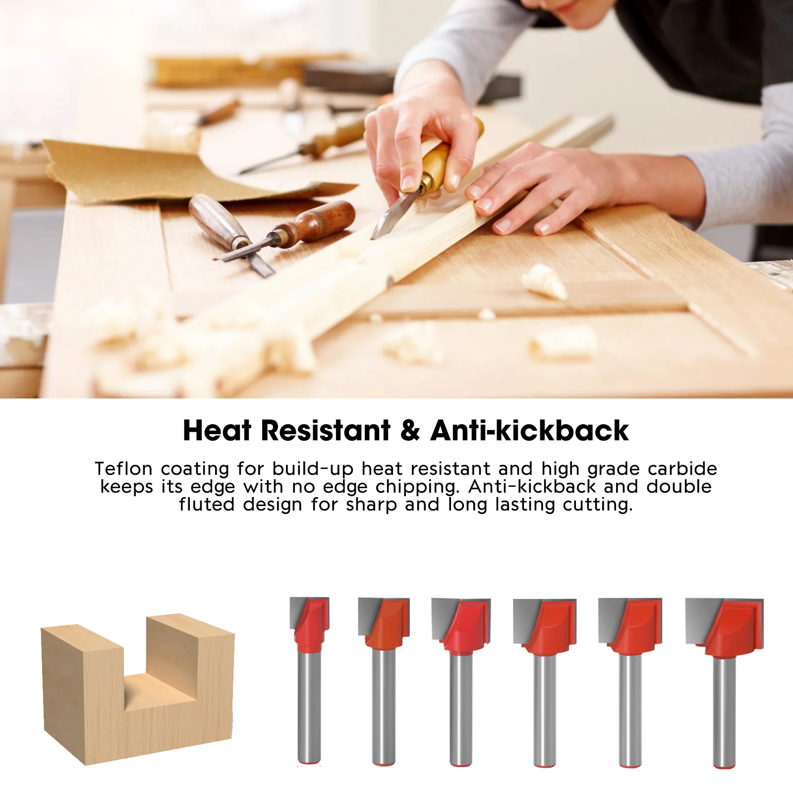 6PCS Slotting Router Bit Set Woodworking Cutter Shank Bottom Cleaning Router Bit Set Table Top Milling Cutter Edge Trimmer Head
6PCS Slotting Router Bit Set Woodworking Cutter Shank Bottom Cleaning Router Bit Set Table Top Milling Cutter Edge Trimmer Head