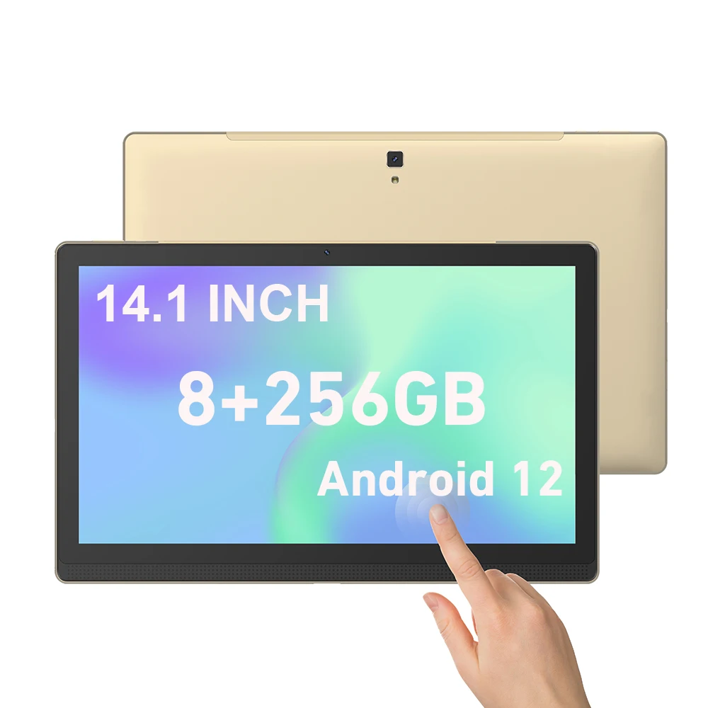 

New L14_Pro 14.1" Android 12 Tablet Pc Deca Core 8GB RAM 256GB ROM 4G Network Tablets Dual SIM Cards WiFi GPS Type-C 10000mAh