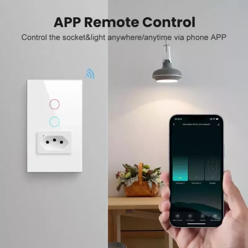 Smart WiFi Brazil Wall Switch With Brazil Smart Socket Plug Touch Light Sensor Interruptor Works With Alexa Home
Smart WiFi Brazil Wall Switch With Brazil Smart Socket Plug Touch Light Sensor Interruptor Works With Alexa Home