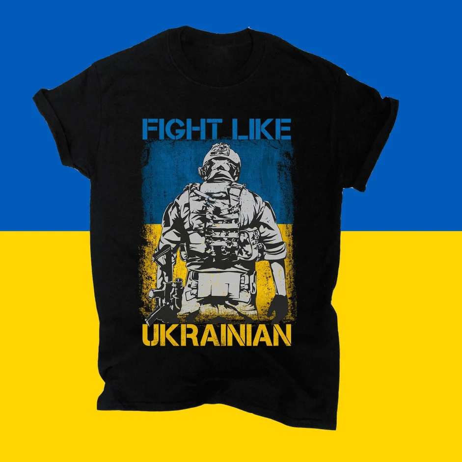 Fight Like Ukrainian. Ukraine Solider Flag T Shirt. High Quality Cotton, Large Sizes, Breathable Top, Loose Casual T-shirt S-3XL
Fight Like Ukrainian. Ukraine Solider Flag T Shirt. High Quality Cotton, Large Sizes, Breathable Top, Loose Casual T-shirt S-3XL