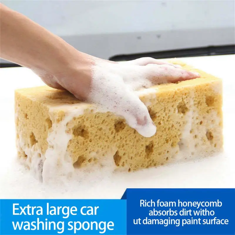 

1PC Car Washing Sponge Oversize Cleaning Honeycomb Coral Car Scrub Thick Absorbent Sponge Block Car Washing Tools