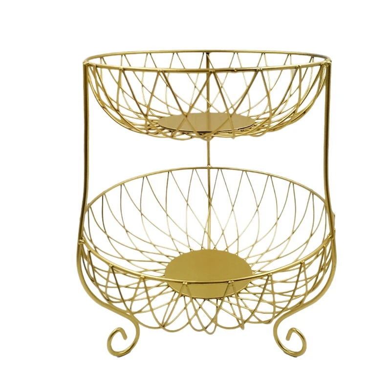 Kitchen Fruit Basket Stand 2 Tier Fruits Vegetable Holder for Countertop Modern Storage Organizer Snack Rack Golden
Kitchen Fruit Basket Stand 2 Tier Fruits Vegetable Holder for Countertop Modern Storage Organizer Snack Rack Golden
