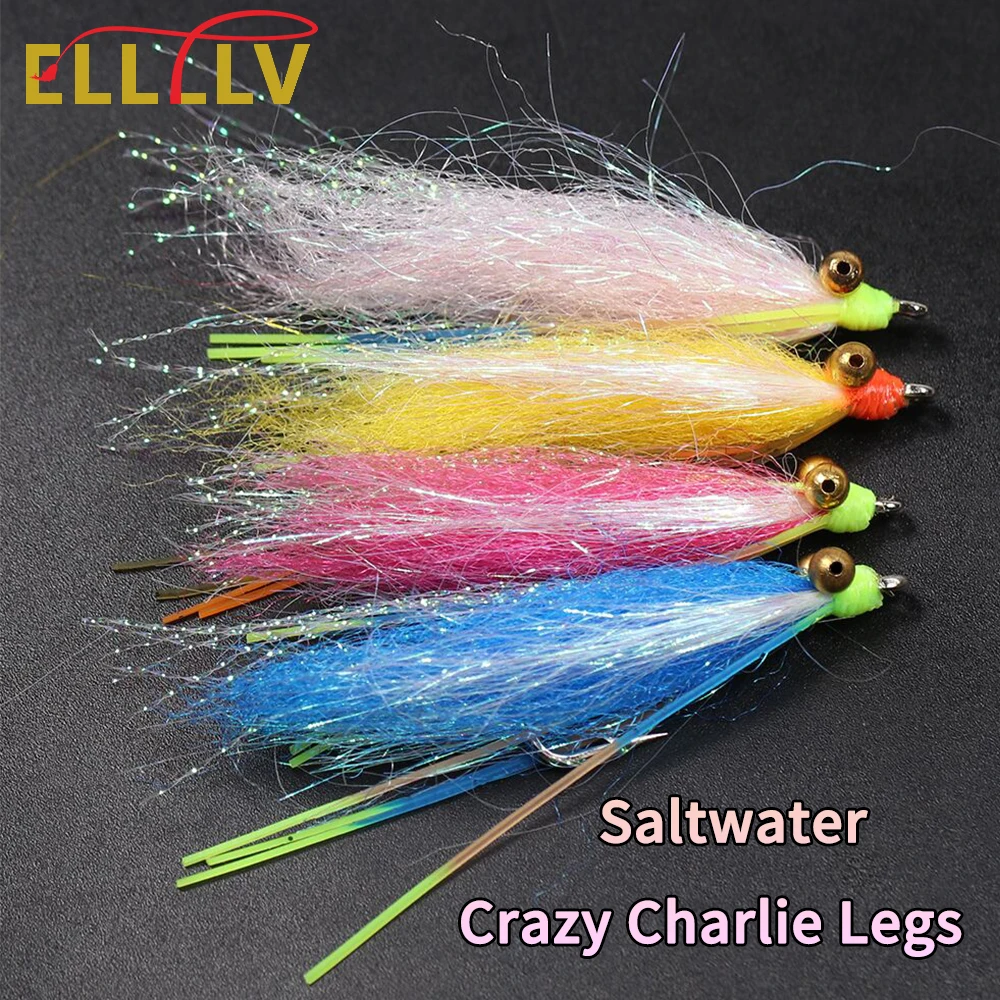 Elllv 5pcs #4~ 2/0 Saltwater Crazy Charlie Legs Bonefish Redfish Fly Fishing Lure Bait Rose Blue Purple Brown Red Yellow White
Elllv 5pcs #4~ 2/0 Saltwater Crazy Charlie Legs Bonefish Redfish Fly Fishing Lure Bait Rose Blue Purple Brown Red Yellow White