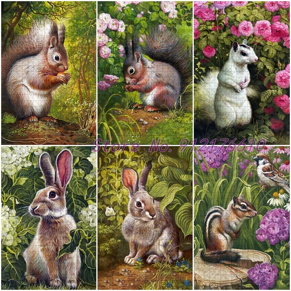 Rabbit Squirrel Animals 500 Pieces Puzzle Jigsaw Vintage Cartoon Landscape Print Paper Puzzle Family Decompress Educational Toys
Rabbit Squirrel Animals 500 Pieces Puzzle Jigsaw Vintage Cartoon Landscape Print Paper Puzzle Family Decompress Educational Toys