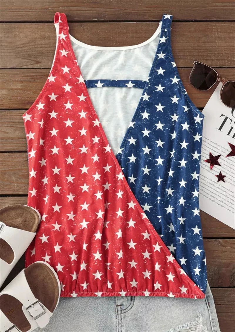 Fashion Summer American Flag Hollow Out Wrap Camisole Sleeveless T Shirts Digital Printing Harajuku Vest 3D Printed Tank Tops
Fashion Summer American Flag Hollow Out Wrap Camisole Sleeveless T Shirts Digital Printing Harajuku Vest 3D Printed Tank Tops