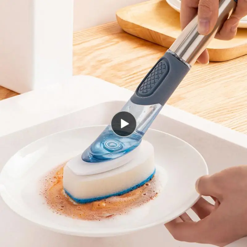 New 4 In 1 Replaceable Cleaning Brush Scrubber Dish Sponge Tableware Cleaning Brush Liquid Dispenser Kitchen Cleaning Set
New 4 In 1 Replaceable Cleaning Brush Scrubber Dish Sponge Tableware Cleaning Brush Liquid Dispenser Kitchen Cleaning Set