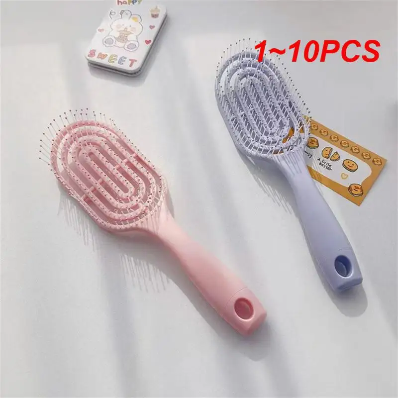 

1~10PCS Elliptical hollowing out Hair Scalp Massage Comb Hairbrush Wet Curly Detangle Hair Brush for Salon Hairdressing Styling