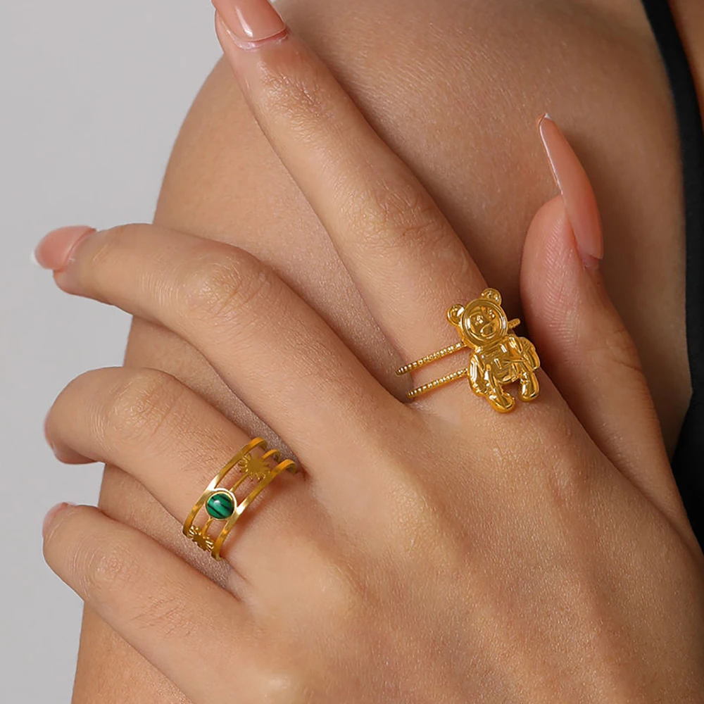 GATTVICT Fashion Design Teddy Bear Gold Color Ring For Women Stainless Simple Cute Spain Animal Steel Ring Jewelry Free Shipping
GATTVICT Fashion Design Teddy Bear Gold Color Ring For Women Stainless Simple Cute Spain Animal Steel Ring Jewelry Free Shipping