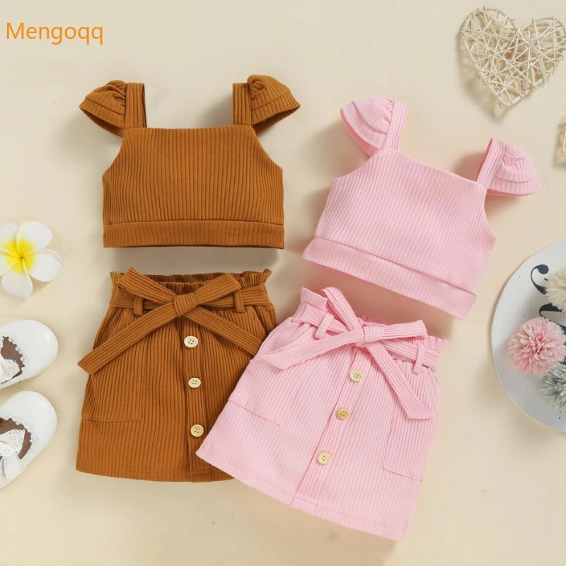 Baby Girl Summer Sister and Me Solid Fly Sleeve Tops T-shirts+belt Buttons Skirts Pocket Kids Children Clothing Set 2pcs 3M-3Y
Baby Girl Summer Sister and Me Solid Fly Sleeve Tops T-shirts+belt Buttons Skirts Pocket Kids Children Clothing Set 2pcs 3M-3Y