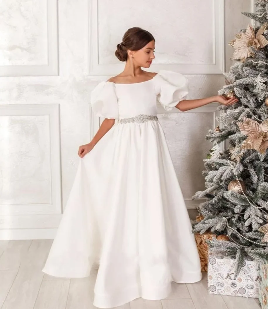 Ivory Off Shoulder Satin Flower Girls Dresses Fashion Pageant Dresses Communion Dresses For Girls
Ivory Off Shoulder Satin Flower Girls Dresses Fashion Pageant Dresses Communion Dresses For Girls