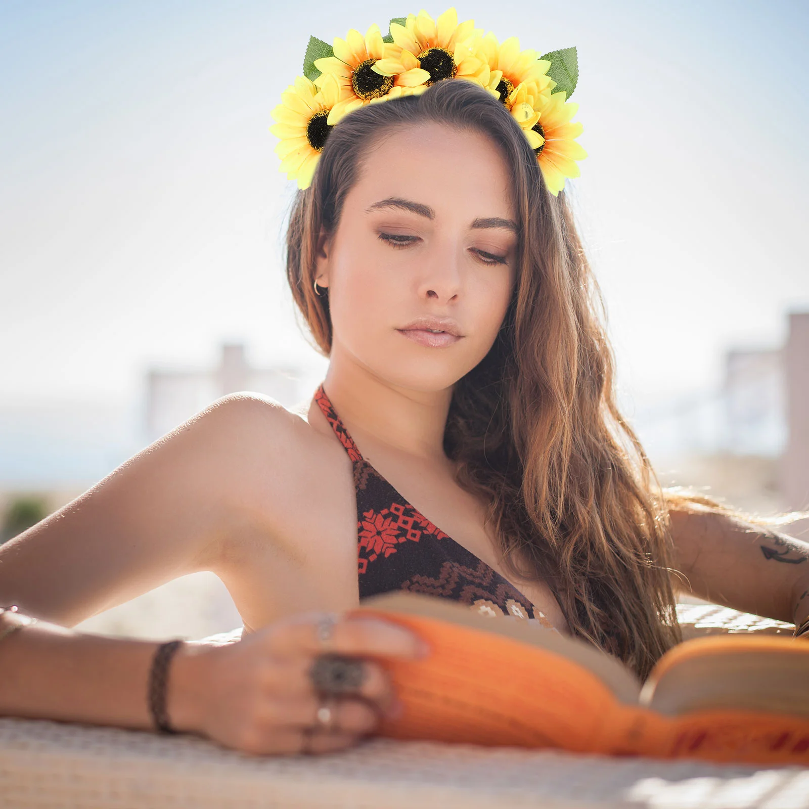 Sun Flower Headband Sunflower Hairband Hoop Decorative Adjustable Tie Dead Fabric Woman Daisy Clip
Sun Flower Headband Sunflower Hairband Hoop Decorative Adjustable Tie Dead Fabric Woman Daisy Clip