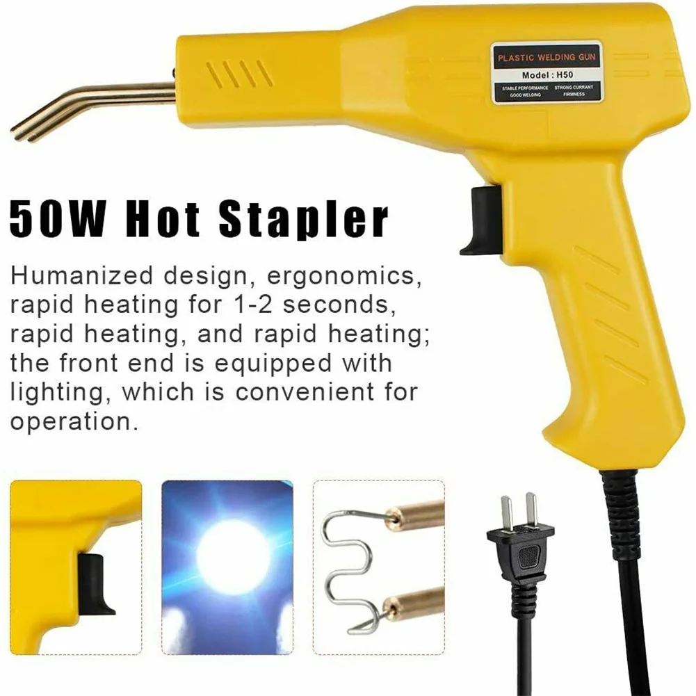 Hot Stapler Plastic Repair Welding Welder Machine Torch Kit With Staples Thermal Welder For Repair Cracked Bumper Plastic Wings
Hot Stapler Plastic Repair Welding Welder Machine Torch Kit With Staples Thermal Welder For Repair Cracked Bumper Plastic Wings