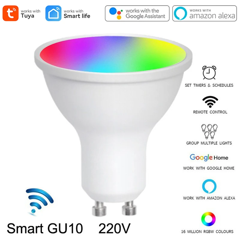 Tuya Wireless WiFi Smart Light Bulb E27 LED Lamp Work With Alexa/Google Home Voice Control 85-265V RGB Dimmable Timer Color Bulb
Tuya Wireless WiFi Smart Light Bulb E27 LED Lamp Work With Alexa/Google Home Voice Control 85-265V RGB Dimmable Timer Color Bulb
