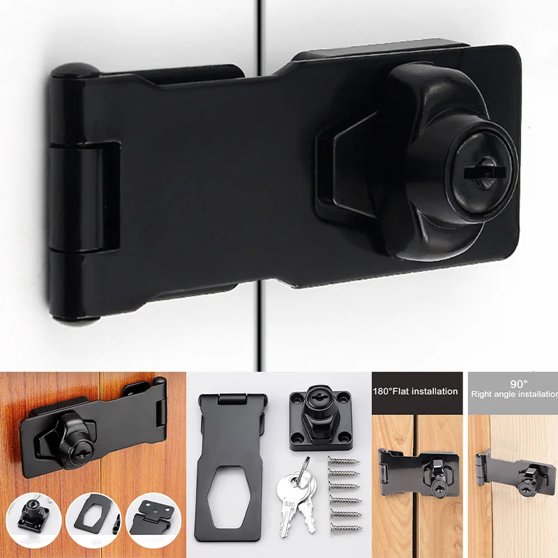 Keyed Locking Hasp Security Hasp Door Lock Gate Latch Twist Knob Keyed Hasp Locks Heavy Duty Hasp Staple with Integrated Lock S
Keyed Locking Hasp Security Hasp Door Lock Gate Latch Twist Knob Keyed Hasp Locks Heavy Duty Hasp Staple with Integrated Lock S