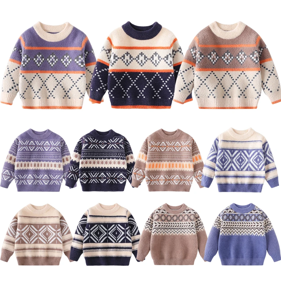 Fashion Baby Boys Girls Sweater Autumn Winter Clothes Classical Pattern Sweatshirts Kids Toddler Pullover Knitwear Warm Sweaters
Fashion Baby Boys Girls Sweater Autumn Winter Clothes Classical Pattern Sweatshirts Kids Toddler Pullover Knitwear Warm Sweaters