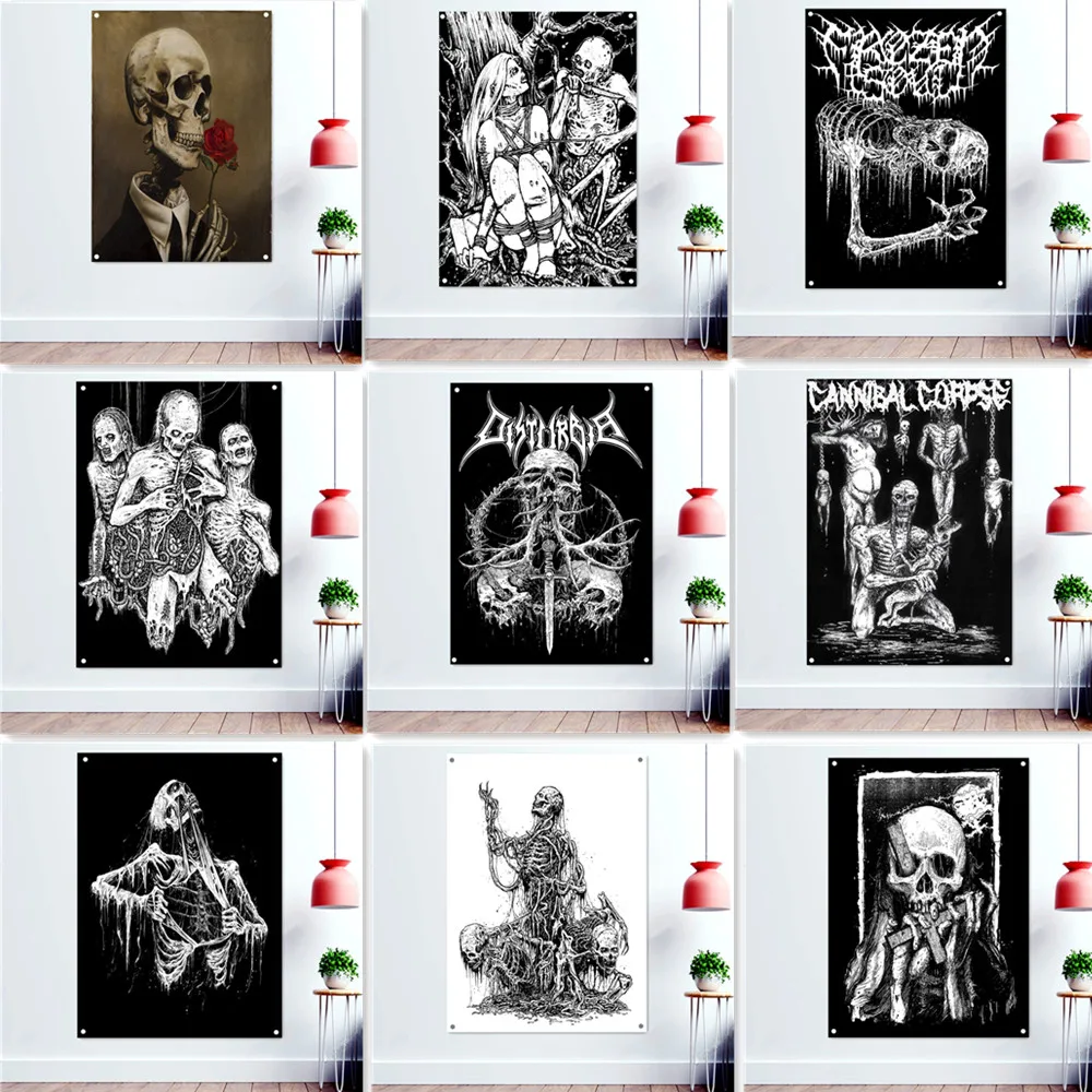 Skull Tattoo Flags Death Metal Artist Macabre Art Print Banner Wall Painting Terrible Demon Halloween Poster Wall Decor Tapestry
Skull Tattoo Flags Death Metal Artist Macabre Art Print Banner Wall Painting Terrible Demon Halloween Poster Wall Decor Tapestry