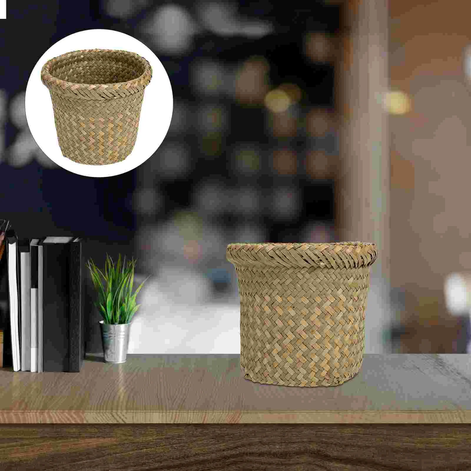 Basket Rattan Storage Woven Trash Waste Bin Can Wicker Flower Straw Garbage Baskets Potswastebasket Bathroom Small Round
Basket Rattan Storage Woven Trash Waste Bin Can Wicker Flower Straw Garbage Baskets Potswastebasket Bathroom Small Round