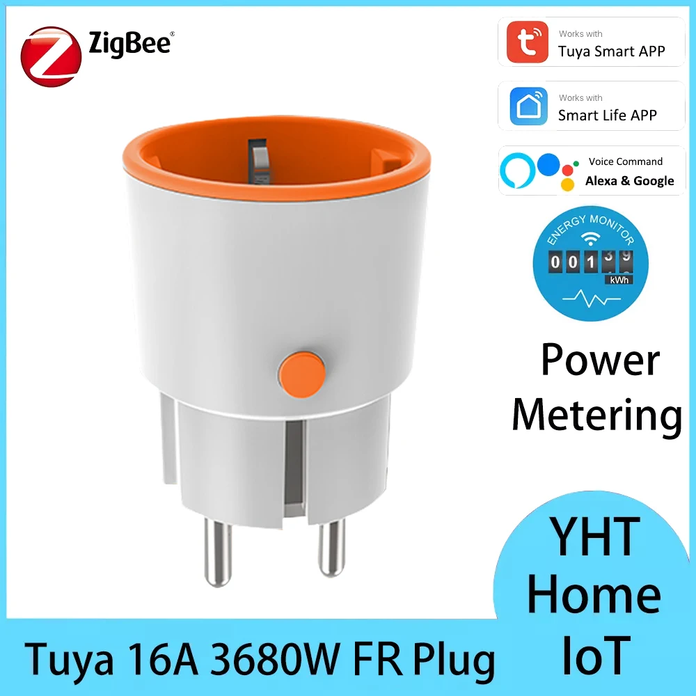 Tuya Electric Power Monitor ZigBee 3.0 FR Plug Socket Alexa Google Timer Countdown Surge Protector Child Lock Tuya Smart Hub
Tuya Electric Power Monitor ZigBee 3.0 FR Plug Socket Alexa Google Timer Countdown Surge Protector Child Lock Tuya Smart Hub