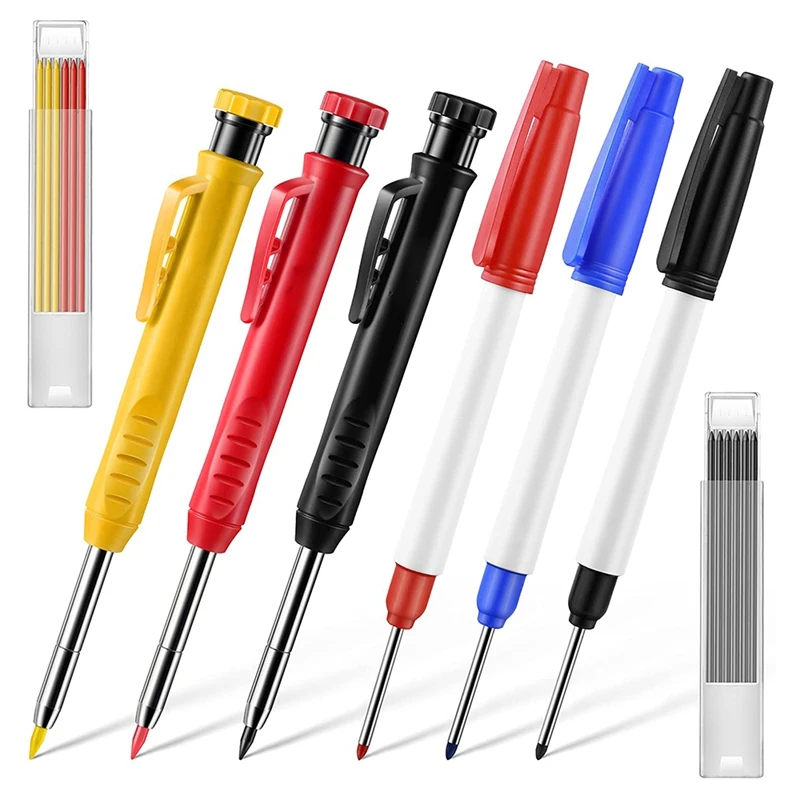 Woodworking Pencil Tool Set Multi-Purpose Deep Hole Markers Mechanical Pencils Long Nib Woodworking Pens 
Woodworking Pencil Tool Set Multi-Purpose Deep Hole Markers Mechanical Pencils Long Nib Woodworking Pens