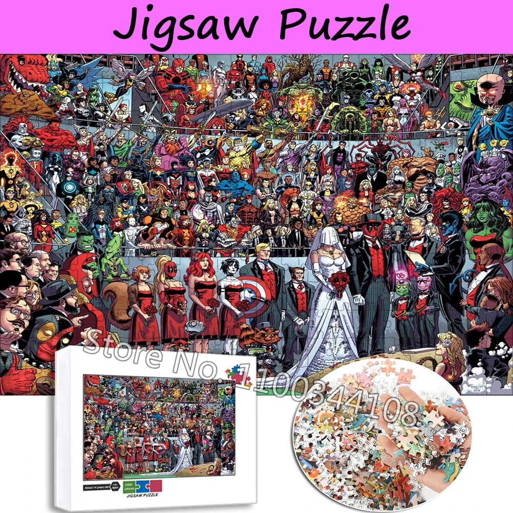Funny Marvel Superhero Puzzle 1000 Pieces Avengers Deadpool Wedding Jigsaw Puzzles Adult Decompression Toys Intelligence Game
Funny Marvel Superhero Puzzle 1000 Pieces Avengers Deadpool Wedding Jigsaw Puzzles Adult Decompression Toys Intelligence Game