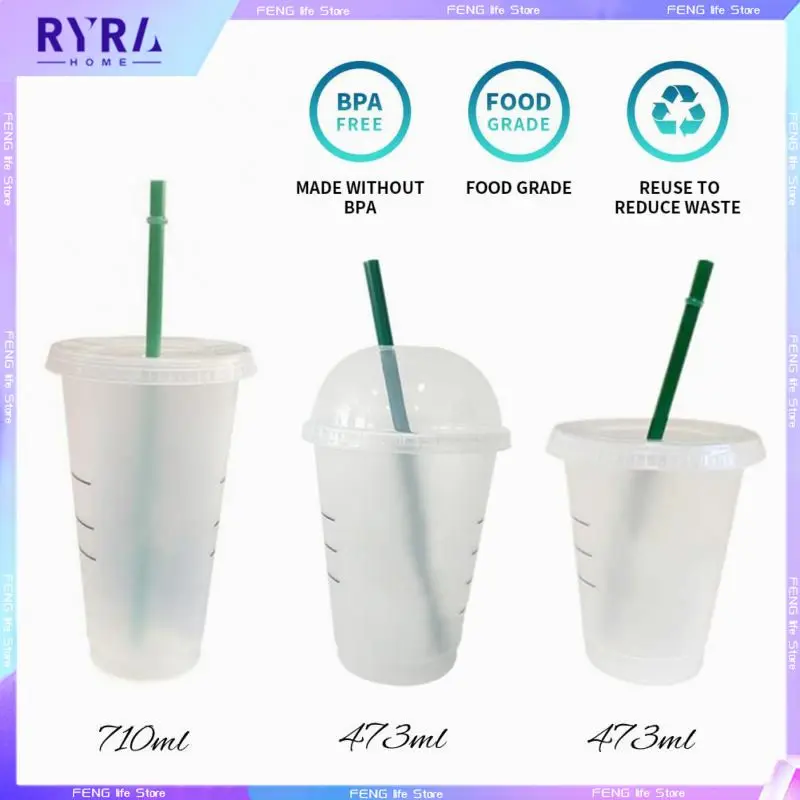 473/710ML Coffee Straw Cup Mugs Portable Reusable Tumbler For Water Coffee Tea Juice DIY Plastic Cold Water Cups Drinking Bottle
473/710ML Coffee Straw Cup Mugs Portable Reusable Tumbler For Water Coffee Tea Juice DIY Plastic Cold Water Cups Drinking Bottle