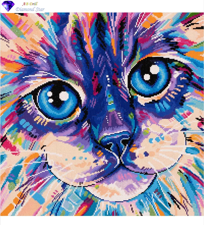 colored cat Full Square round AB Drill 5D Diamond Painting diamond Embroidery Cross Stitch Kit Velvet canvas Home Decoration
colored cat Full Square round AB Drill 5D Diamond Painting diamond Embroidery Cross Stitch Kit Velvet canvas Home Decoration