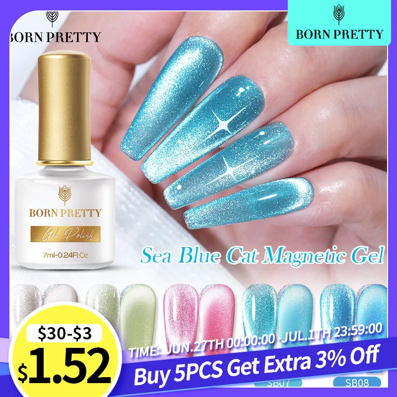 BORN PRETTY Sea Blue Cat Magnetic Gel Nail Polish Snowlight Auroras Varnish Rainbow Holographic Laser Soak Off Nail Art Gel
BORN PRETTY Sea Blue Cat Magnetic Gel Nail Polish Snowlight Auroras Varnish Rainbow Holographic Laser Soak Off Nail Art Gel