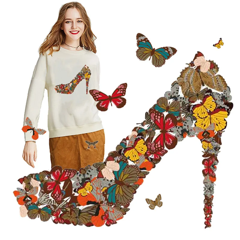 Iron on Transfer for Clothing Iron on Heat Thermo Vinyl Transfer Patch Applique Vintage Butterfly High Heels Stickers on Clothes
Iron on Transfer for Clothing Iron on Heat Thermo Vinyl Transfer Patch Applique Vintage Butterfly High Heels Stickers on Clothes