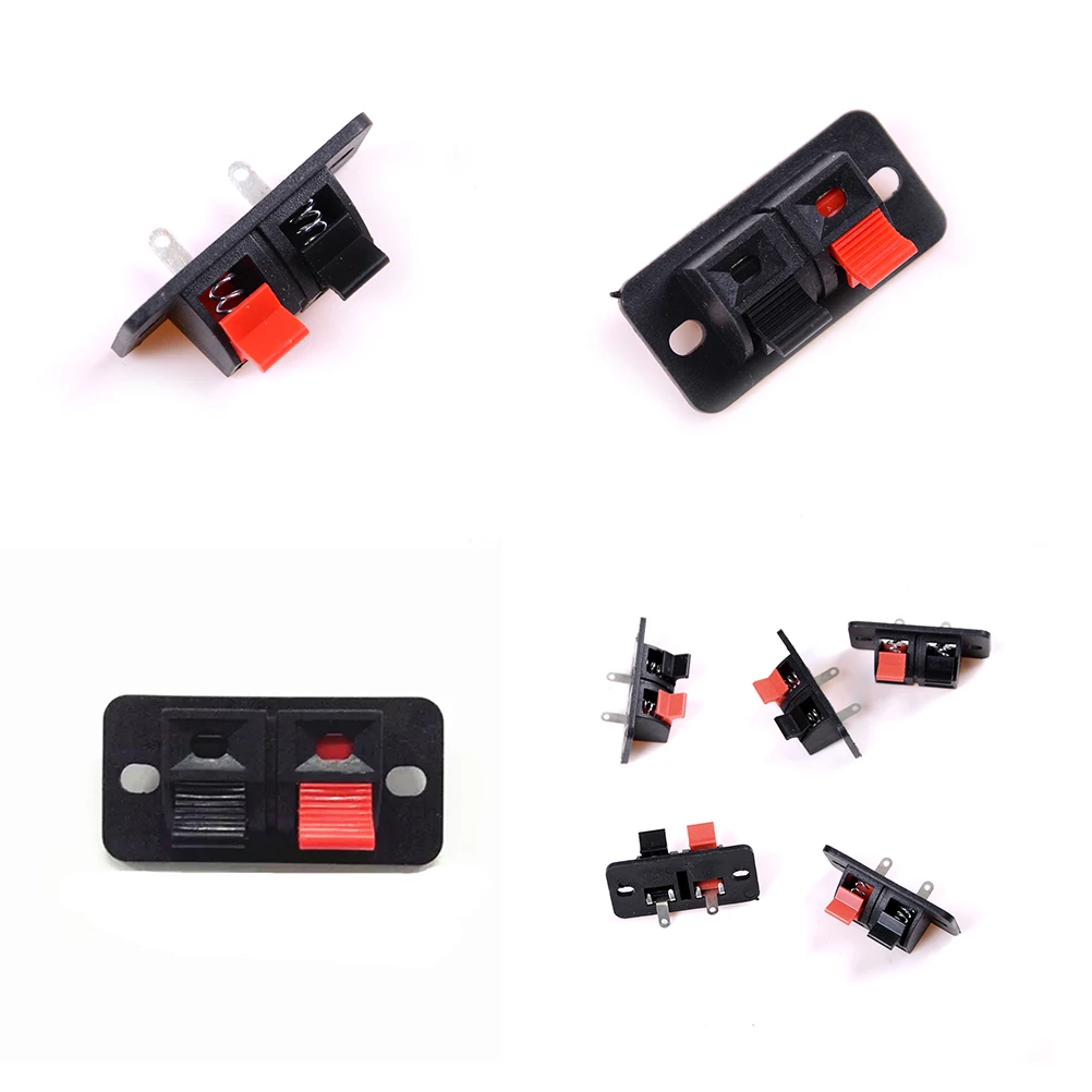 Hot 5 Pcs 2 Positions Connector Terminal Push in Jack Spring Load Audio Speaker Terminals
Hot 5 Pcs 2 Positions Connector Terminal Push in Jack Spring Load Audio Speaker Terminals