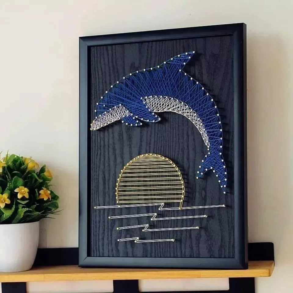 Dolphin Nail Winding Painting Diy Material Package Or Finished Handmade Decorative Painting Holiday Gift Painting Artwork Puzzle
Dolphin Nail Winding Painting Diy Material Package Or Finished Handmade Decorative Painting Holiday Gift Painting Artwork Puzzle