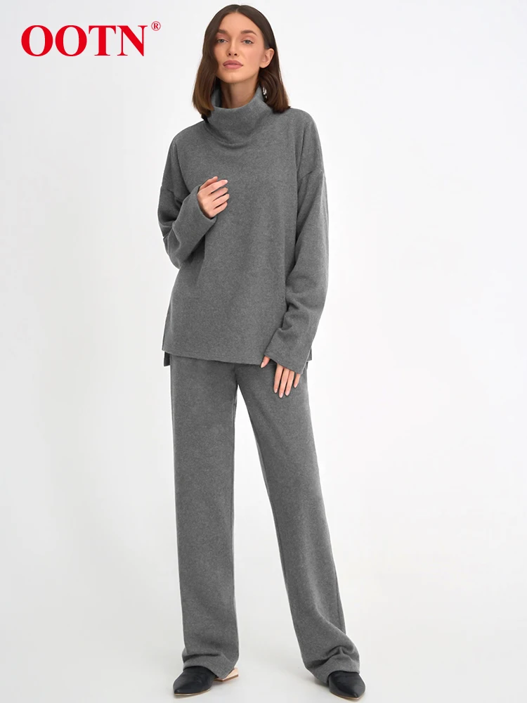 OOTN Elegant Turtleneck Shirts Suits Women Fall Long Sleeve Tops Elastic Waist Wide Leg Pants Two Piece Sets Casual Outfits 2023
OOTN Elegant Turtleneck Shirts Suits Women Fall Long Sleeve Tops Elastic Waist Wide Leg Pants Two Piece Sets Casual Outfits 2023