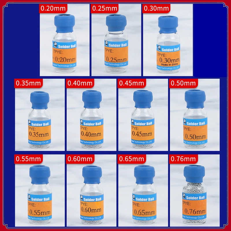 Фонарики 0,2/0,25/0,3/0,4/0,45/0,5/0,55/0,6/0,65/0,76/мм BGA, Паяльные шарики для реболлинга, инструменты для ремонта трафаретов 
Фонарики 0,2/0,25/0,3/0,4/0,45/0,5/0,55/0,6/0,65/0,76/мм BGA, Паяльные шарики для реболлинга, инструменты для ремонта трафаретов
