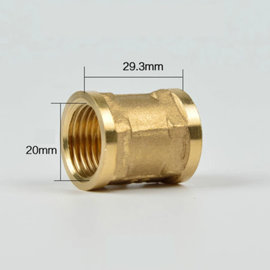 

DN15 G 1/2" BSP Female Coupling Brass Pipe Fitting Connector Plumbing Adapter Length 29.3mm