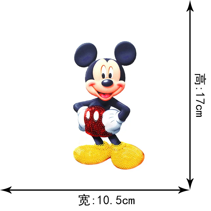 Нашивки на одежду с блестками Диснея Микки и Минни Маус нашивки сделай сам