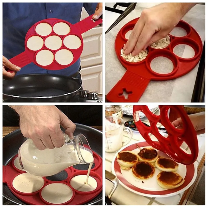 7 Holes Batter Dispenser Silicone Mold Utensil Gadget Kitchen Accessories Pancake Maker Nonstick Cooker Flip Eggs Cooking Tool
7 Holes Batter Dispenser Silicone Mold Utensil Gadget Kitchen Accessories Pancake Maker Nonstick Cooker Flip Eggs Cooking Tool