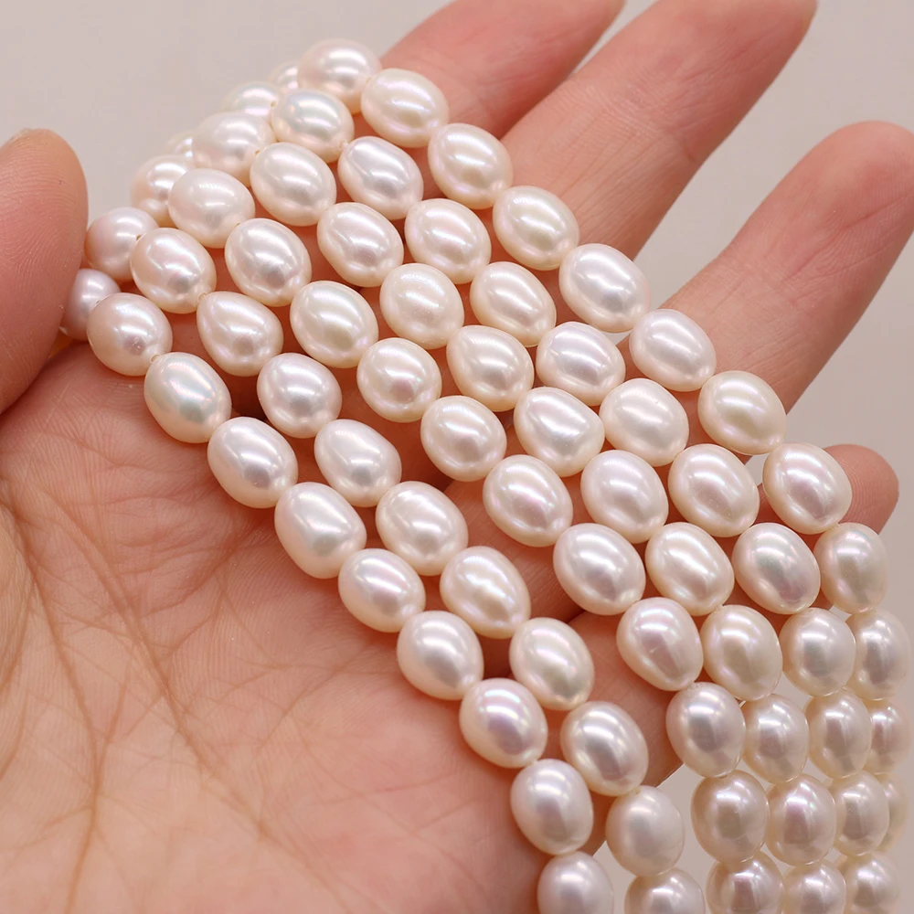 7-8mm Natural Freshwater Pearl Beads White Round Rice Shape Loose Perles For DIY Bracelet Necklace Accessory Jewelry Making 15"
7-8mm Natural Freshwater Pearl Beads White Round Rice Shape Loose Perles For DIY Bracelet Necklace Accessory Jewelry Making 15"