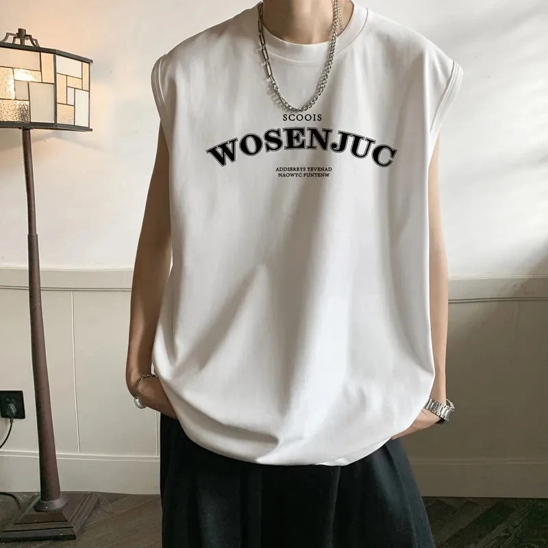 Spring Summer Casual Pullover Shirt Tess Vest Men's Loose Sleeveless Cool Boy Versatile Sports Tops Solid Print Cotton
Spring Summer Casual Pullover Shirt Tess Vest Men's Loose Sleeveless Cool Boy Versatile Sports Tops Solid Print Cotton