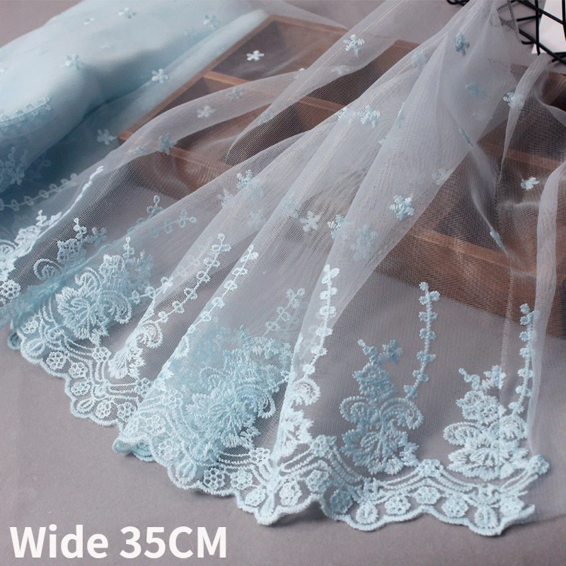 35CM Wide Elegant Tulle Mesh Cotton Embroidered Flowers Ribbon Lace Fabric Wedding Veil Clothing Sewing Guipure DIY Crafts
35CM Wide Elegant Tulle Mesh Cotton Embroidered Flowers Ribbon Lace Fabric Wedding Veil Clothing Sewing Guipure DIY Crafts