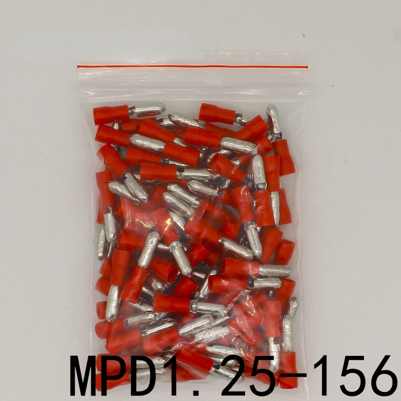 MPD1.25-156 MPD1-156 100PCS Bullet Shaped male Insulating Joint Wire Connector Electrical Crimp Terminal AWG22-16 MPD
MPD1.25-156 MPD1-156 100PCS Bullet Shaped male Insulating Joint Wire Connector Electrical Crimp Terminal AWG22-16 MPD