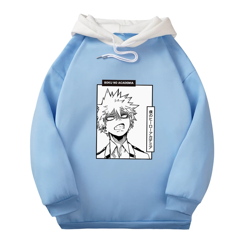 My Hero Academia Anime Hoodies Bakugou Katsuki Print Contrast Color Spliced Fleece Blouse Harajuku Kawaii y2k Women's Sweatshirt
My Hero Academia Anime Hoodies Bakugou Katsuki Print Contrast Color Spliced Fleece Blouse Harajuku Kawaii y2k Women's Sweatshirt