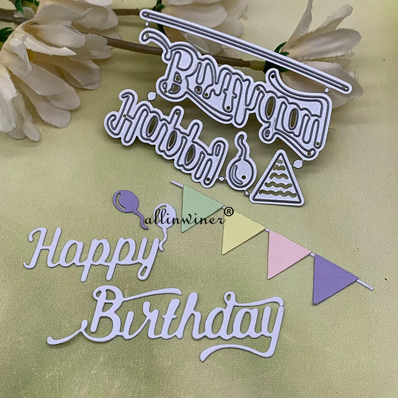 Happy Birthday Balloon flag DIY Craft Metal Cutting Die Scrapbook Embossed Paper Card Album Craft Template Stencil Dies
Happy Birthday Balloon flag DIY Craft Metal Cutting Die Scrapbook Embossed Paper Card Album Craft Template Stencil Dies