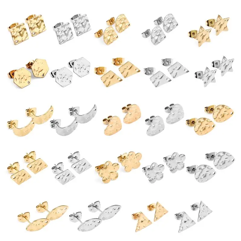 10pcs/lot Stainless Steel Geometric Earring Stud Earring Hooks Posts Connector Fitting for DIY Jewelry Earrings Making Supplies
10pcs/lot Stainless Steel Geometric Earring Stud Earring Hooks Posts Connector Fitting for DIY Jewelry Earrings Making Supplies