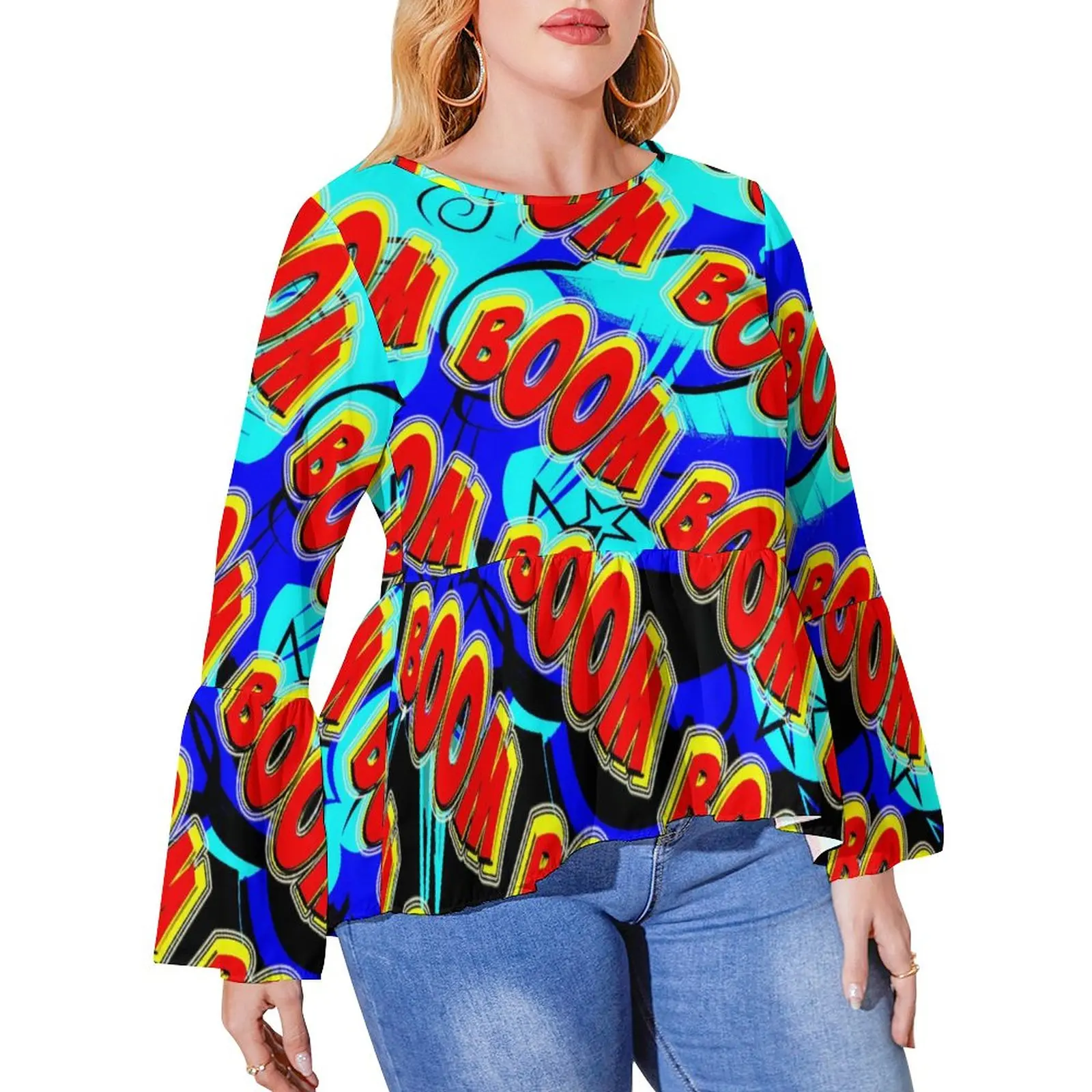 Boom Letter Print T Shirt Pop Art Street Style Long Sleeve T Shirts Pattern Vintage Tshirt Female Top Tees Plus Size 4XL 5XL
Boom Letter Print T Shirt Pop Art Street Style Long Sleeve T Shirts Pattern Vintage Tshirt Female Top Tees Plus Size 4XL 5XL